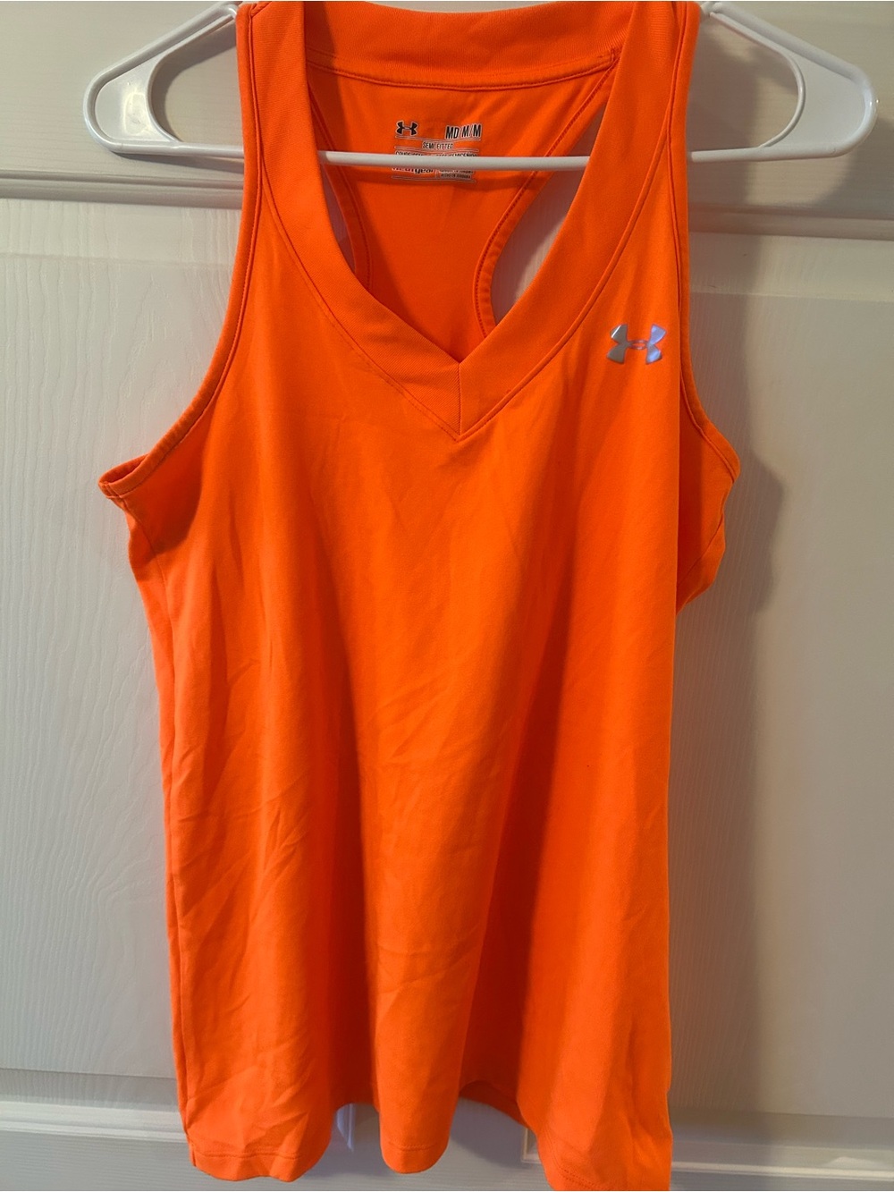 Under Armour Bright Orange V-Neck Racerback Tank